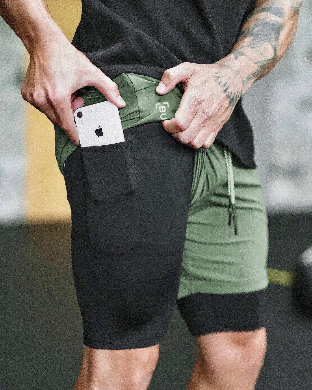 Gym Double Layer Quick Dry Shorts